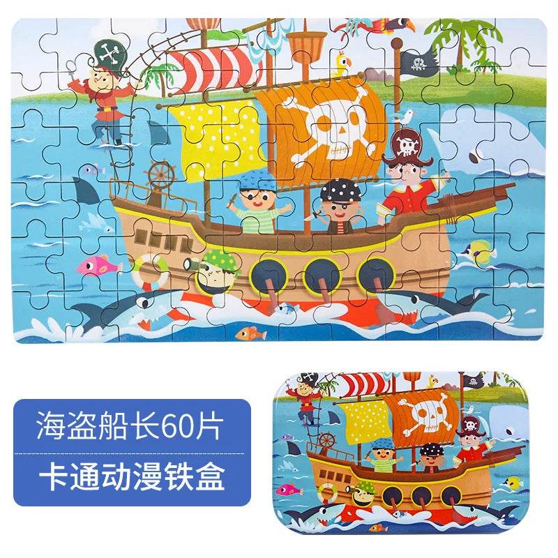 Hot New 60 Pieces Wooden Puzzle Toys for Children Gift - ToylandEU