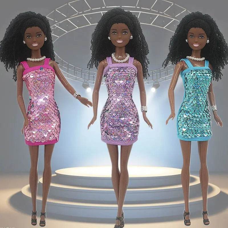 Hot Sale African Black Doll Body Head Clothes Toys Accessories For 30cm Female Toy Girl Pretend Play - ToylandEU