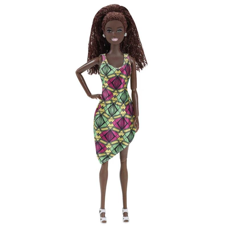Hot Sale African Black Doll Body Head Clothes Toys Accessories For 30cm Female Toy Girl Pretend Play - ToylandEU