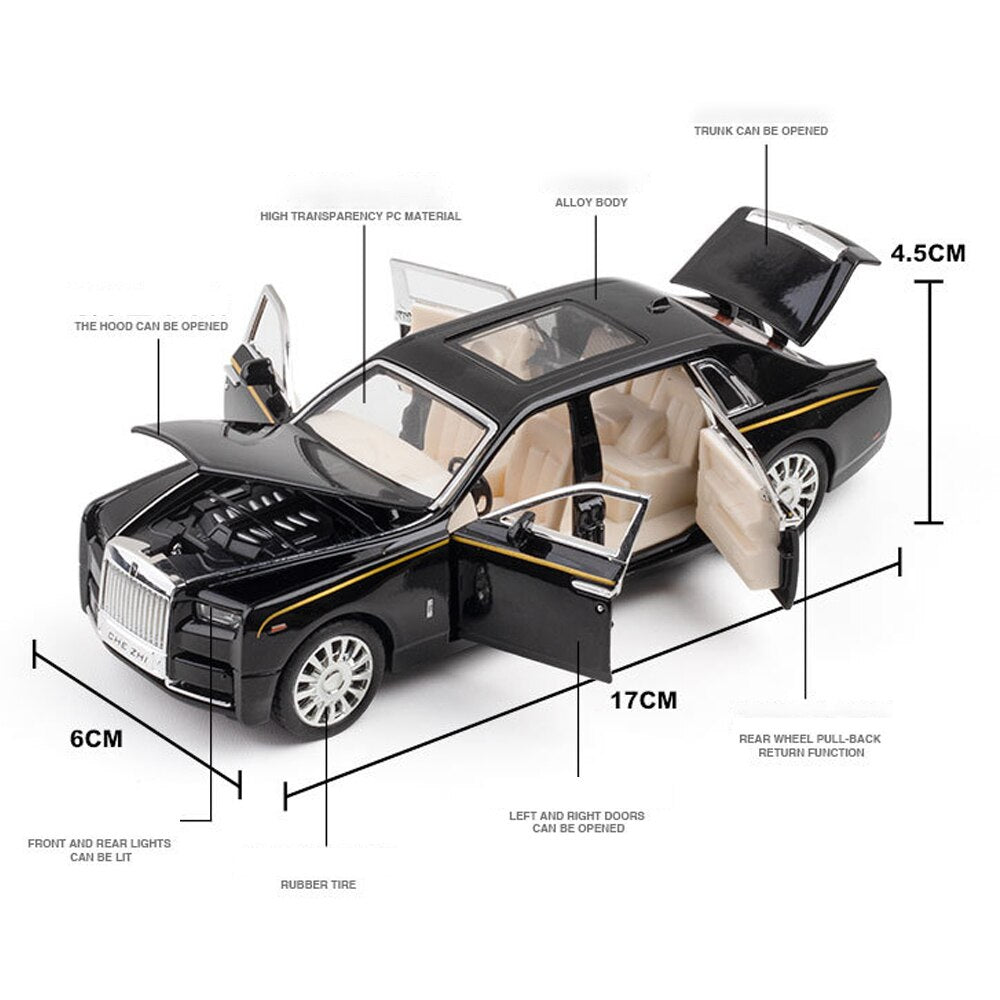 1:32 Scale Rolls-Royce Phantom Diecast Alloy Car with Free Gift - ToylandEU