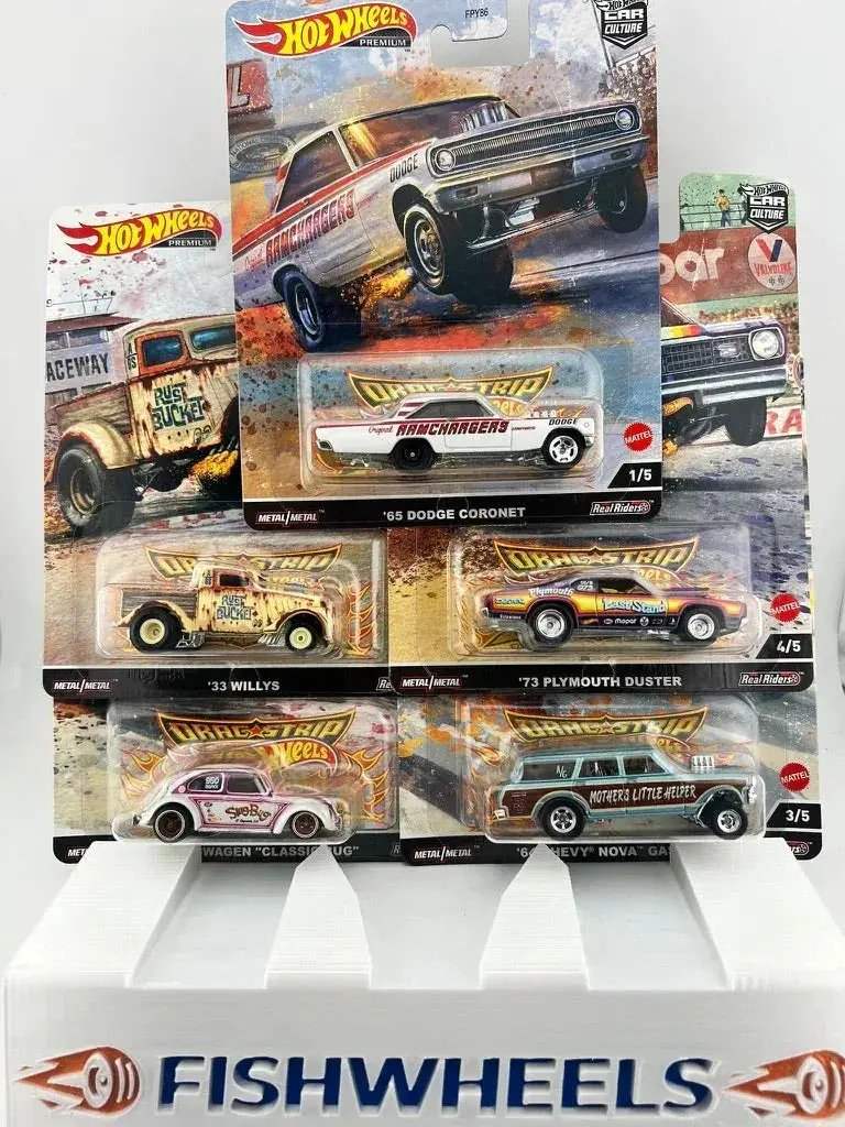 Hot Wheels Car Culture Dragstrip Demons Real Riders FiveCar Set - ToylandEU