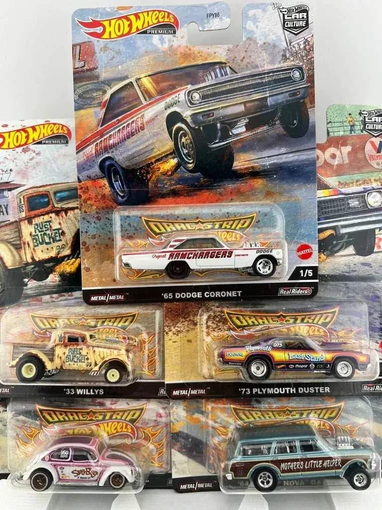 Hot Wheels Car Culture Dragstrip Demons Real Riders FiveCar Set - ToylandEU