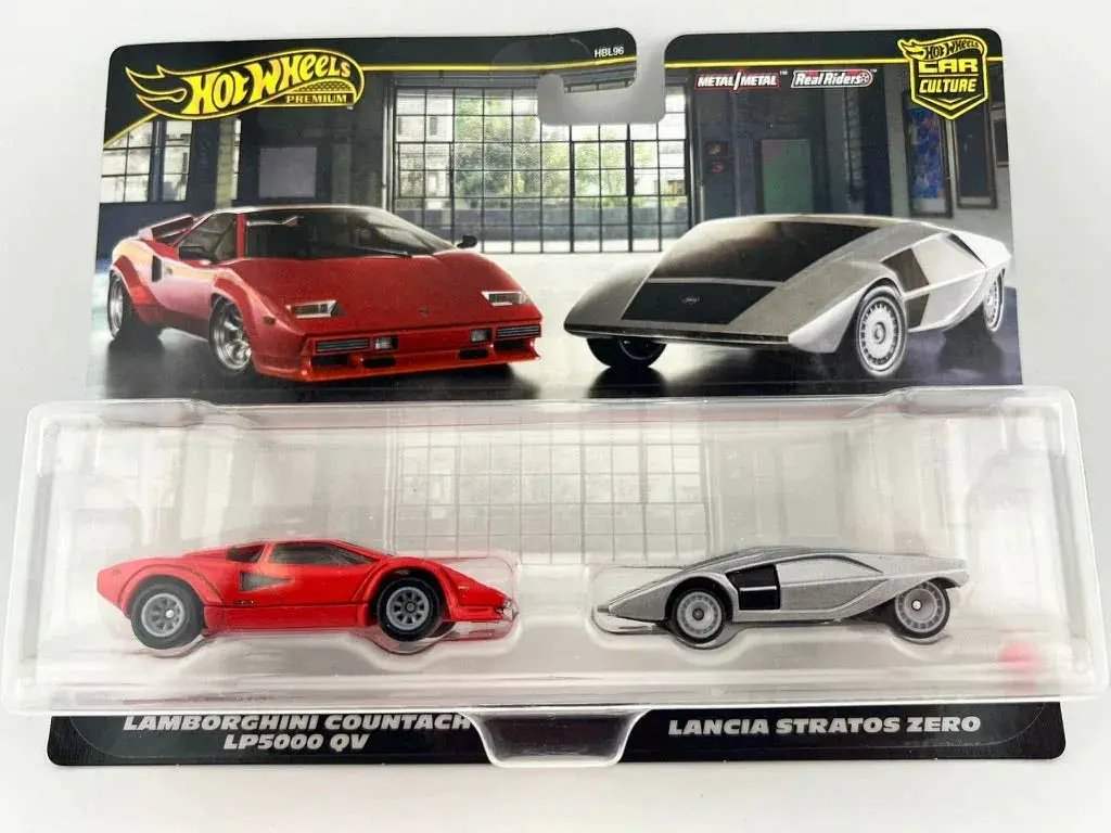 Hot Wheels Car Culture Premium 2-Pack Lamborghini Countach Stratos Zero - ToylandEU