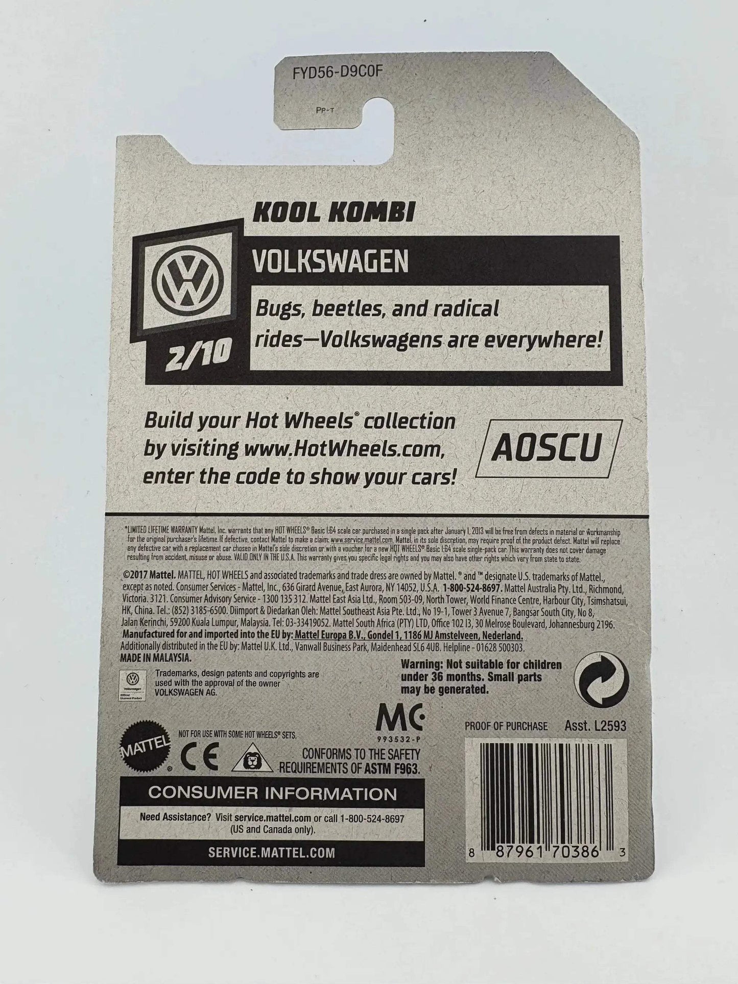 Hot Wheels Kool Kombi Urban Outlaw Die Cast Car Collectible - ToylandEU