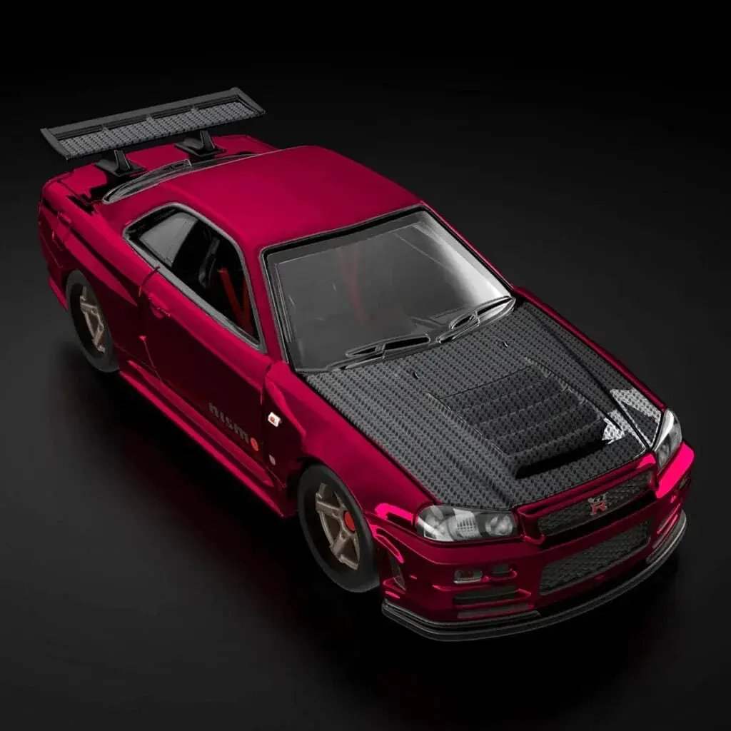 Hot Wheels Nissan Skyline GTR BNR34 Spectraflame Red Line Club - ToylandEU