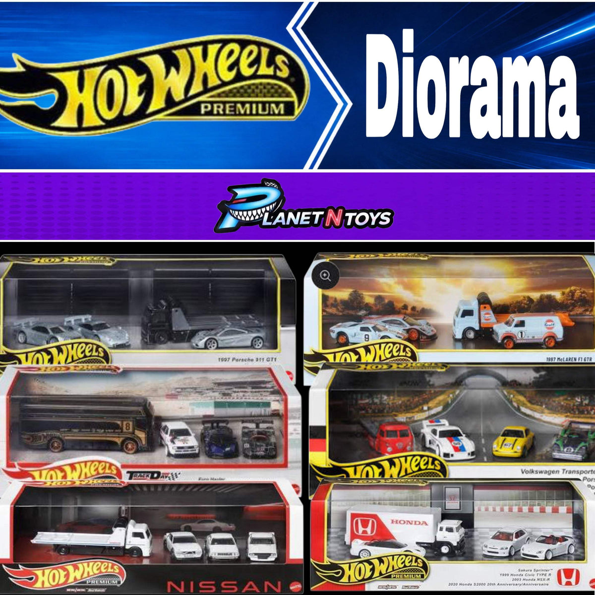 Hot Wheels Premium Diorama Set for Collectors Realistic