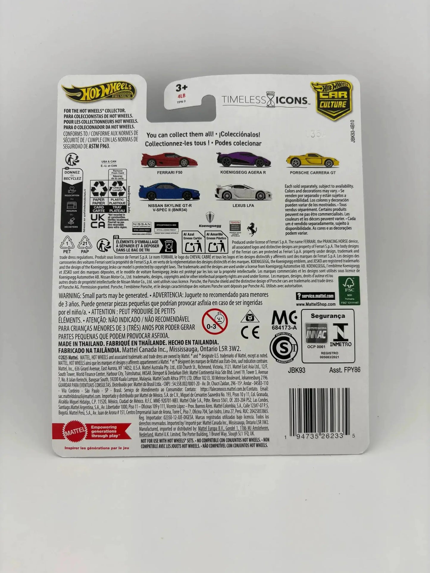 Hot Wheels Premium Koenigsegg Agera R Timeless Icons Collectors Edition - ToylandEU
