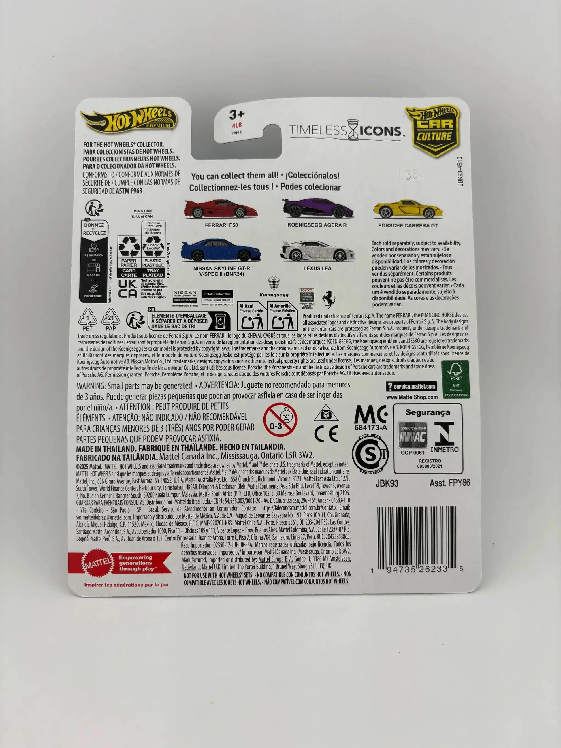 Hot Wheels Premium Koenigsegg Agera R Timeless Icons Collectors Edition - ToylandEU