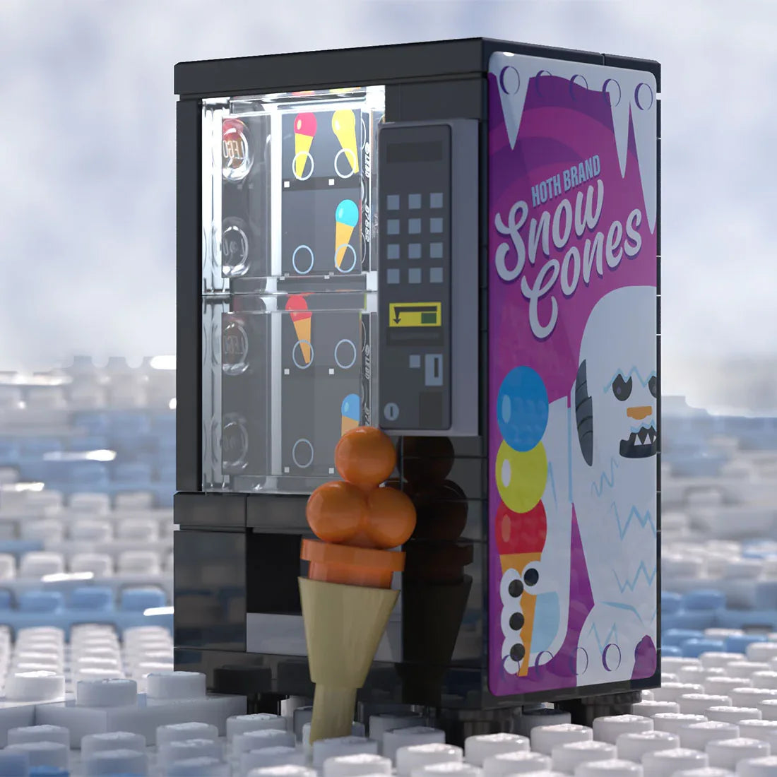 Hoth Snowcones Minifig Vending Machine Building Set made using LEGO parts - B3 Customs - ToylandEU