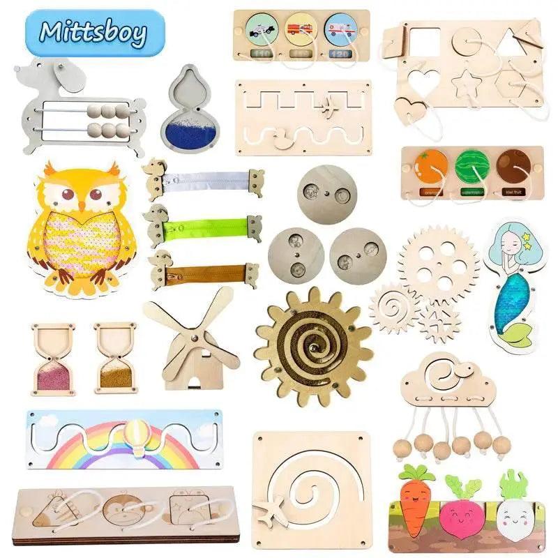  Hourgla Montessori Busy Board DIY Accessories Early Learning Toy Shoe Maze Puzzle Brain Game -  ToylandEU™