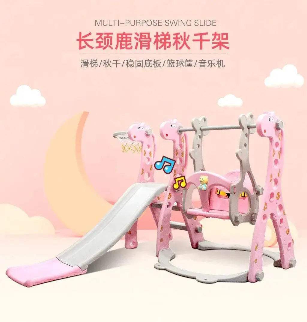 Household Children's Toys Slide Indoor Outdoor Giraffe Swing - ToylandEU