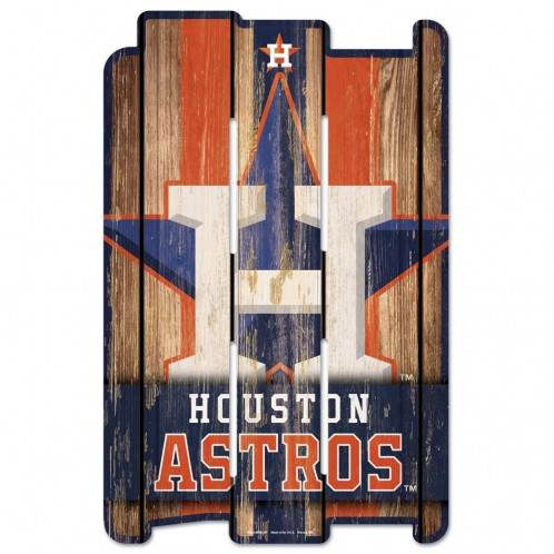 Houston Astros 11x17 Wood Fence Sign Retro Whitewash - ToylandEU