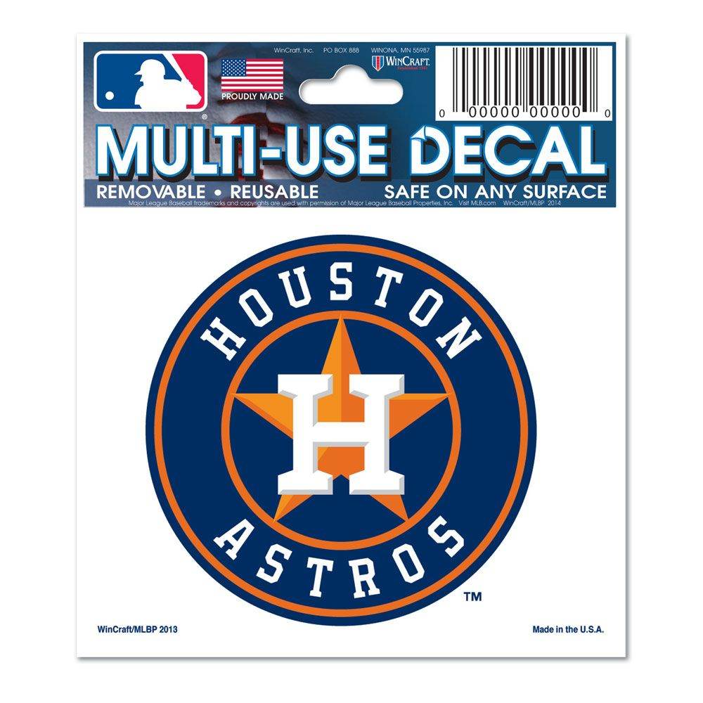 Houston Astros 3x4 Multi Use Decal Outdoor Vinyl Durable - ToylandEU