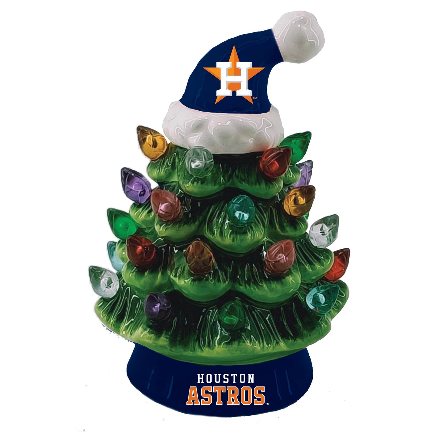 Houston Astros LED Christmas Tree Tabletop Decor 4 Inch - ToylandEU