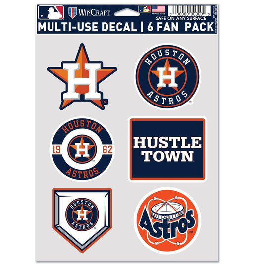Houston Astros Multi Use Fan Decal Pack Six Pack Kit - ToylandEU