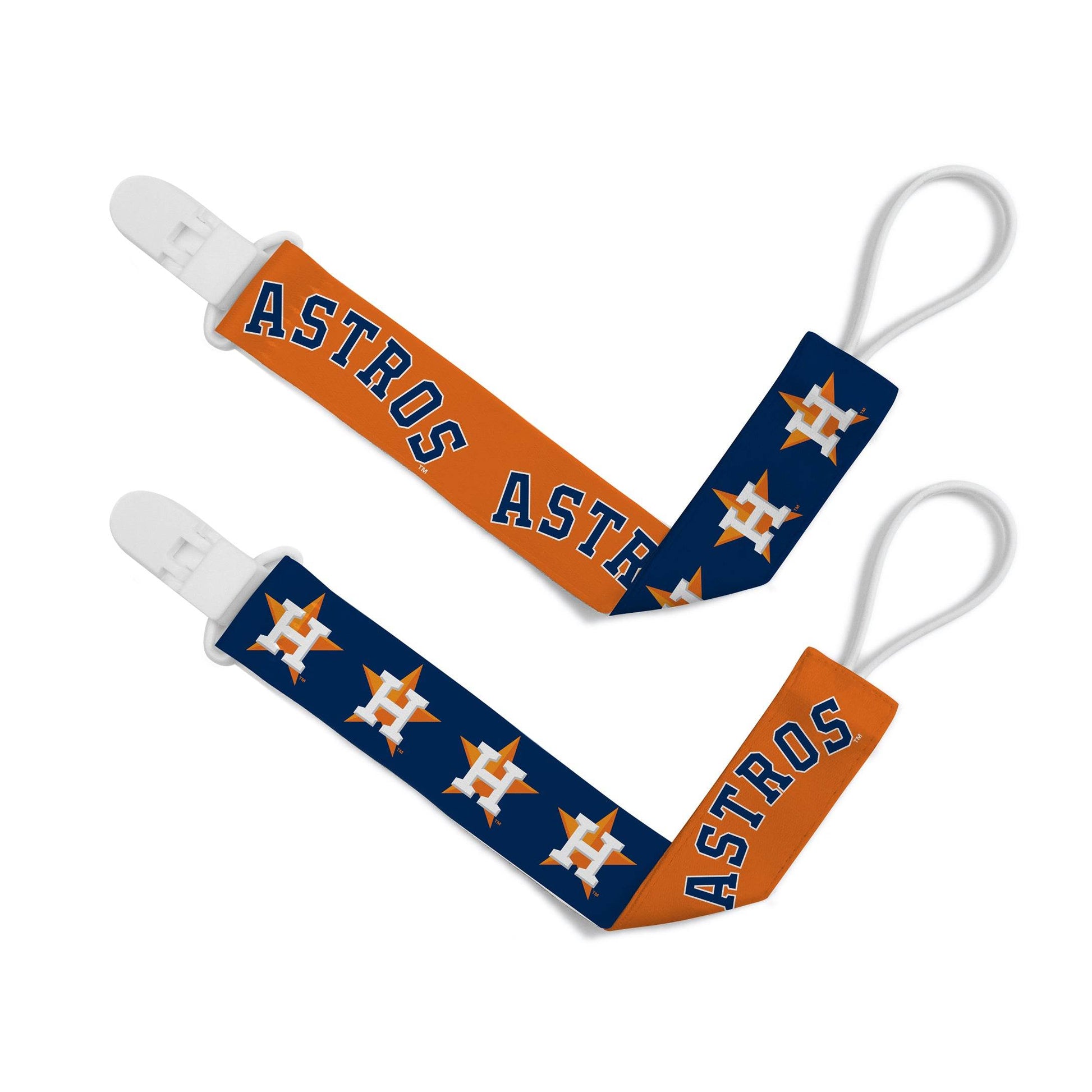 Houston Astros Pacifier Clips 2 Pack With Team Logo - ToylandEU
