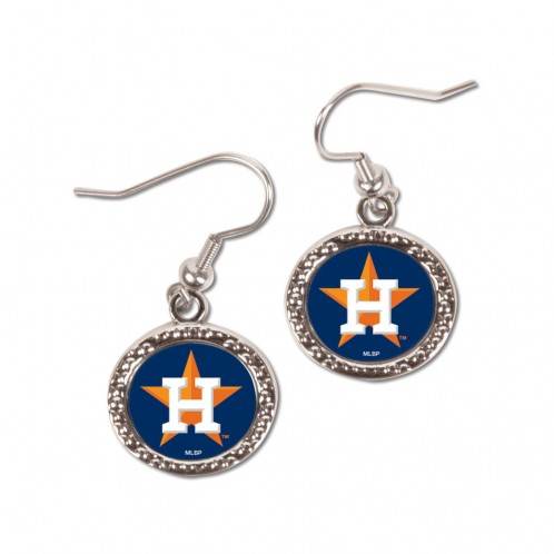 Houston Astros Round Design Earrings Officially Licensed - ToylandEU