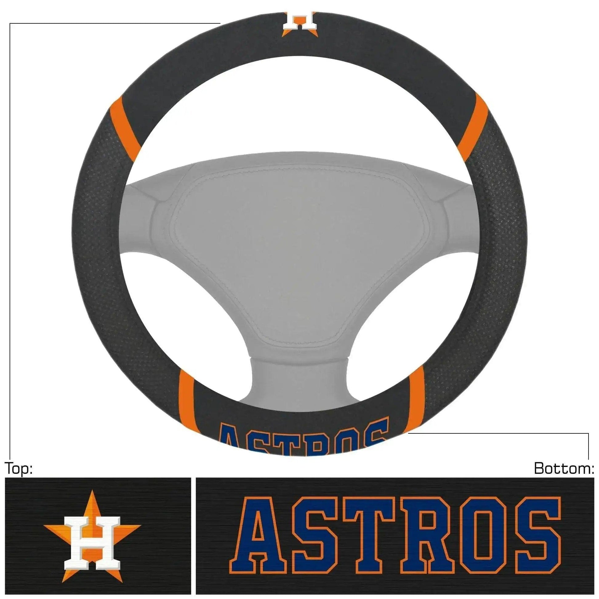  Houston Astros Steering Wheel Cover Mesh and Suede Stitched -  ToylandEU™