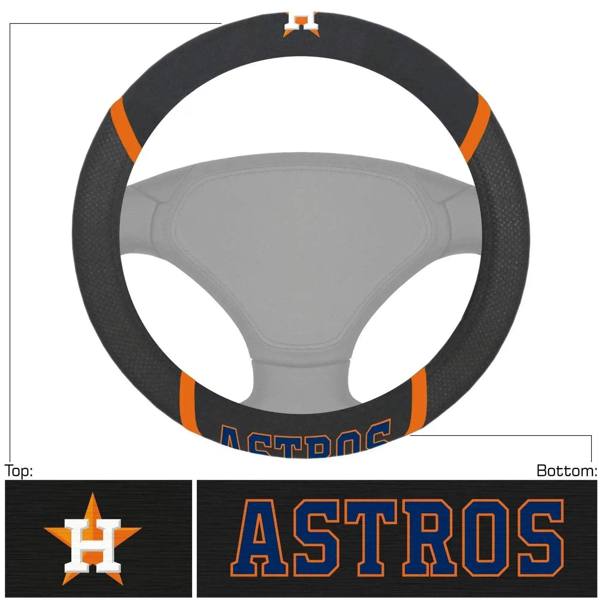  Houston Astros Steering Wheel Cover Mesh and Suede Stitched -  ToylandEU™