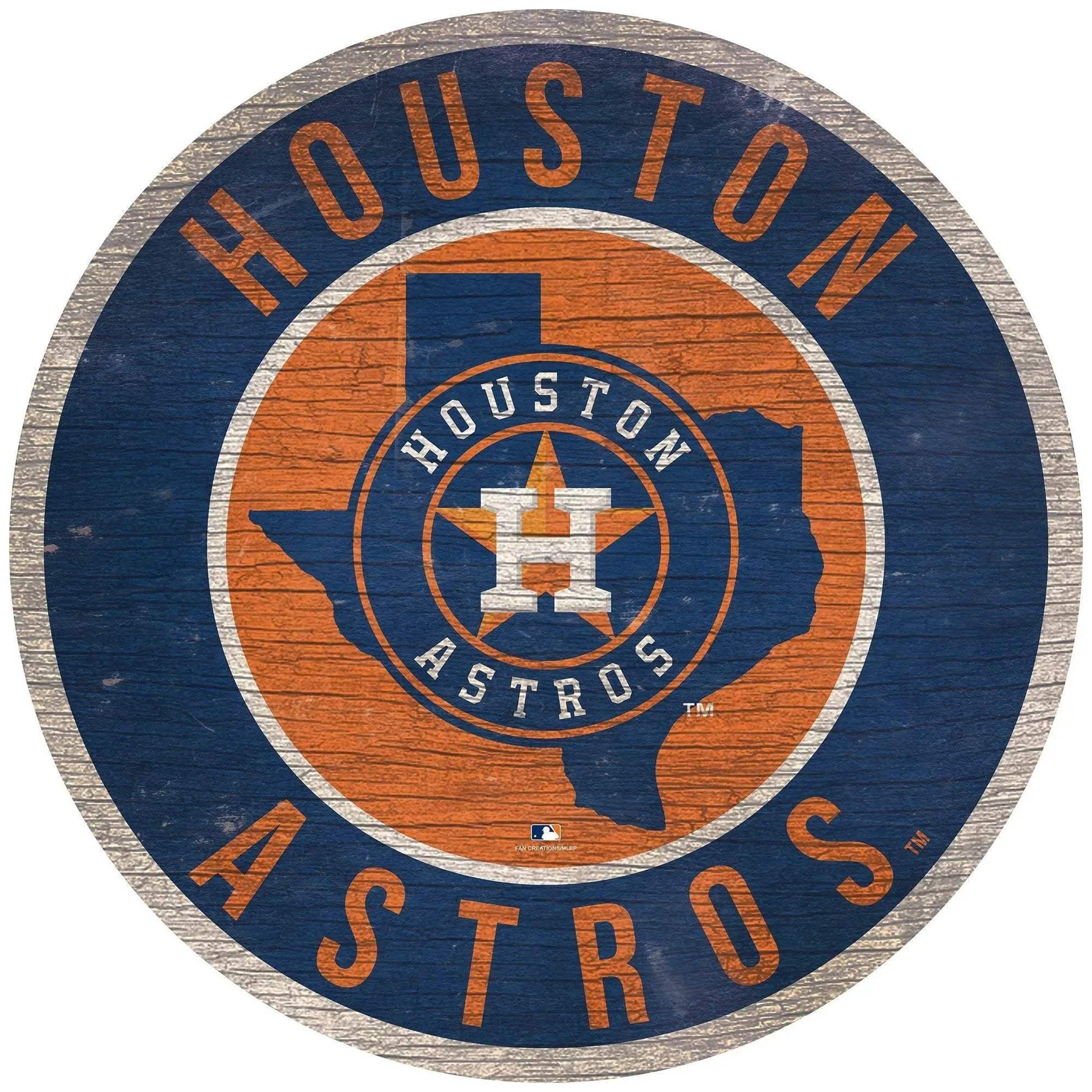  Houston Astros Wood Round Sign 12 Inch State Design -  ToylandEU™