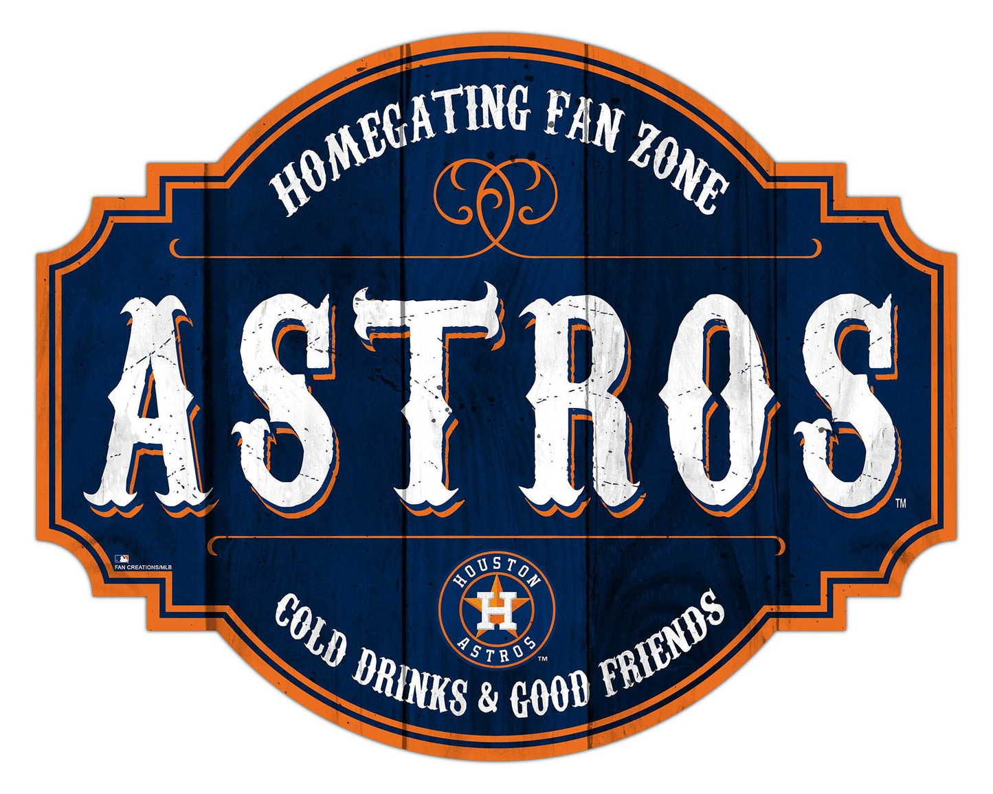 Houston Astros Wood Sign 12 Inch Homegating Tavern - ToylandEU