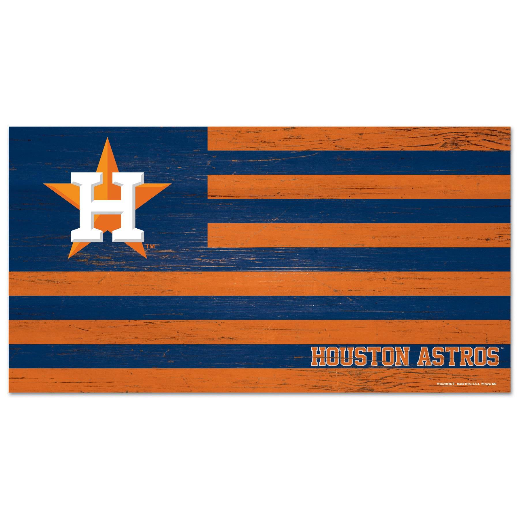 Houston Astros Wood Sign 9x17 Flag Wall Decor For Fans - ToylandEU