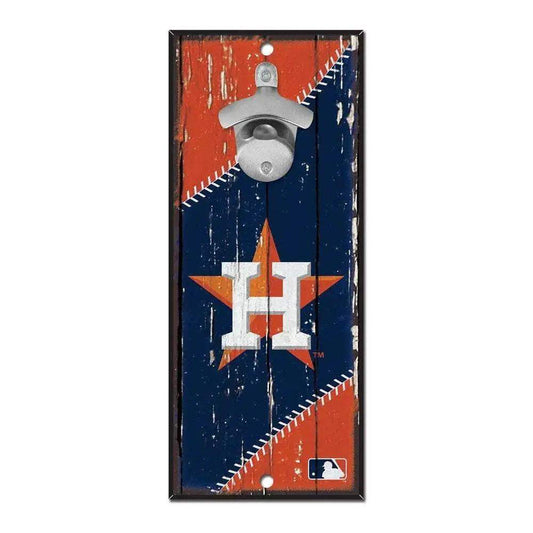  Houston Astros Wood Sign Bottle Opener 5x11 Wall Mount -  ToylandEU™