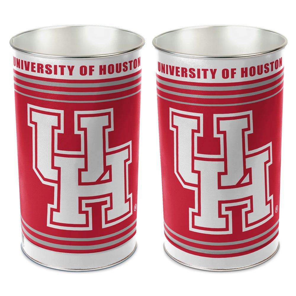 Houston Cougars Metal Wastebasket 15 Inch Wincraft - ToylandEU