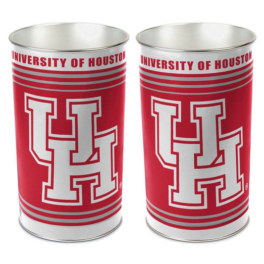 Houston Cougars Metal Wastebasket 15 Inch Wincraft - ToylandEU
