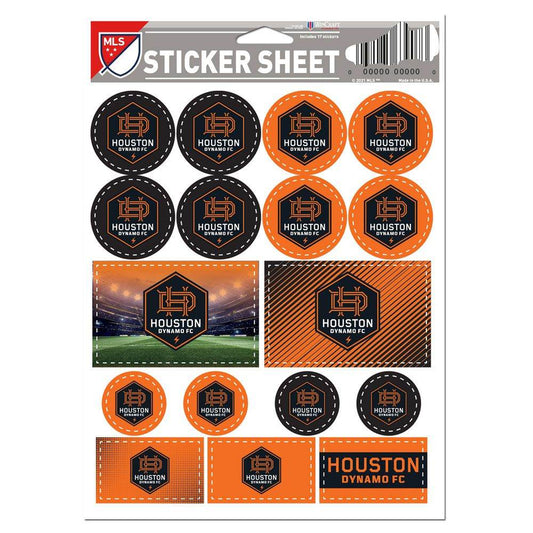 Houston Dynamo Decal Sheet 5x7 Vinyl Premium Sticker Pack - ToylandEU