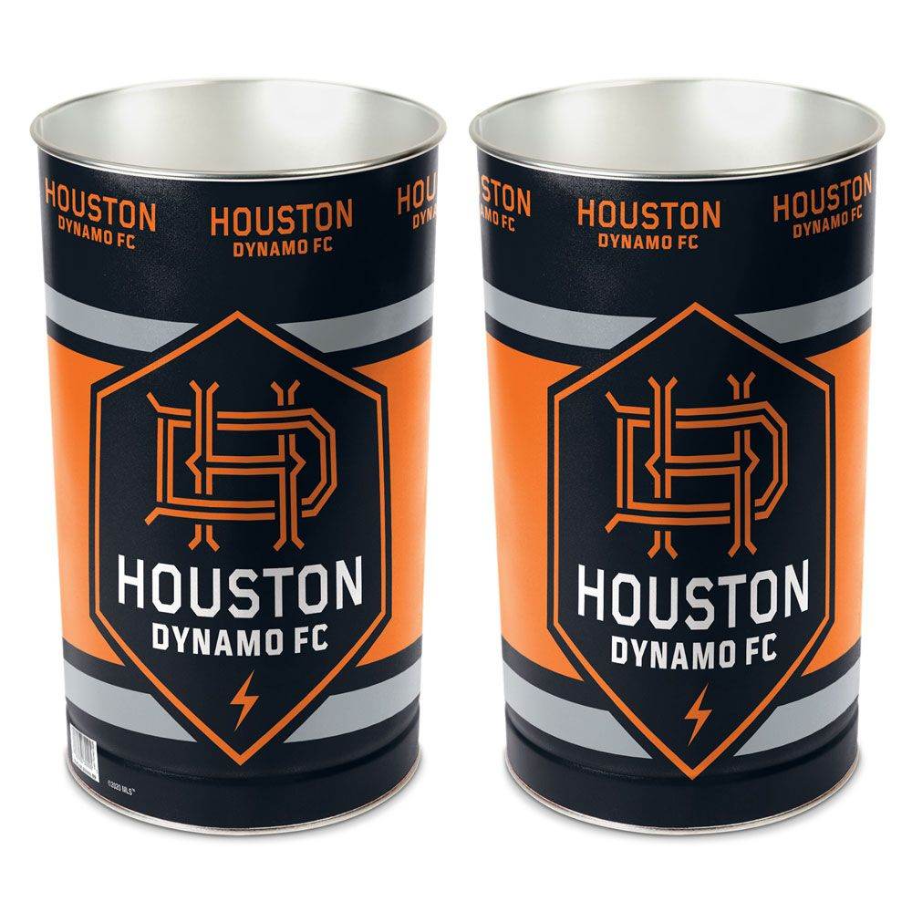 Houston Dynamo Wastebasket 15 Inch Metal Wincraft Trash Can - ToylandEU