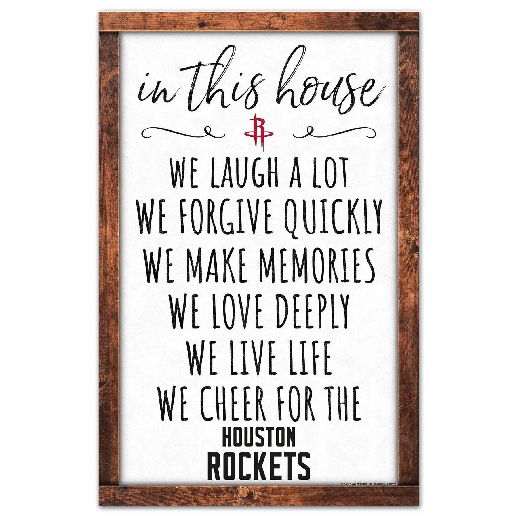 Houston Rockets 11x17 Wood Sign In This House Decor -  ToylandEU™