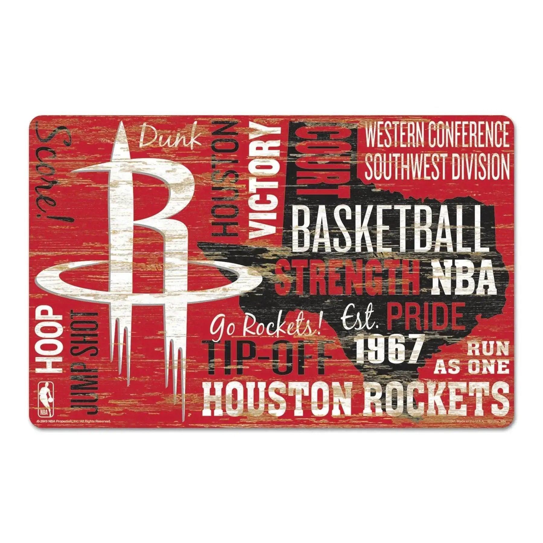  Houston Rockets 11x17 Wood Sign With Team Colors And Date -  ToylandEU™