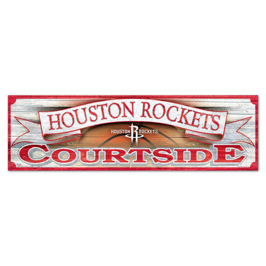 Houston Rockets 9x30 Wood Courtside Sign Framed Display - ToylandEU