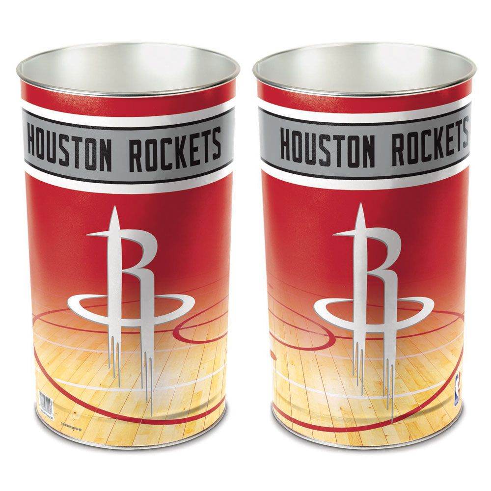 Houston Rockets Wastebasket 15 Inch Metal Trash Can - ToylandEU