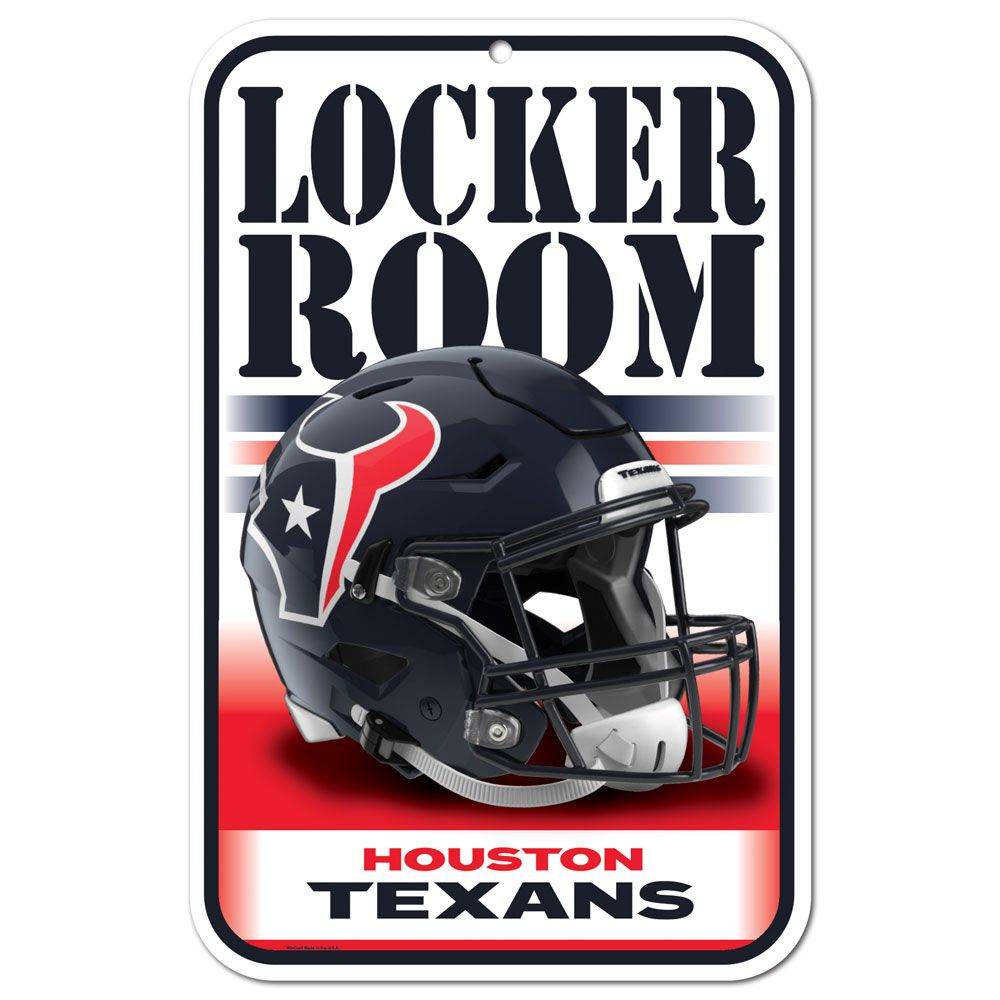 Houston Texans 11x17 Plastic Locker Room Sign For Fans - ToylandEU