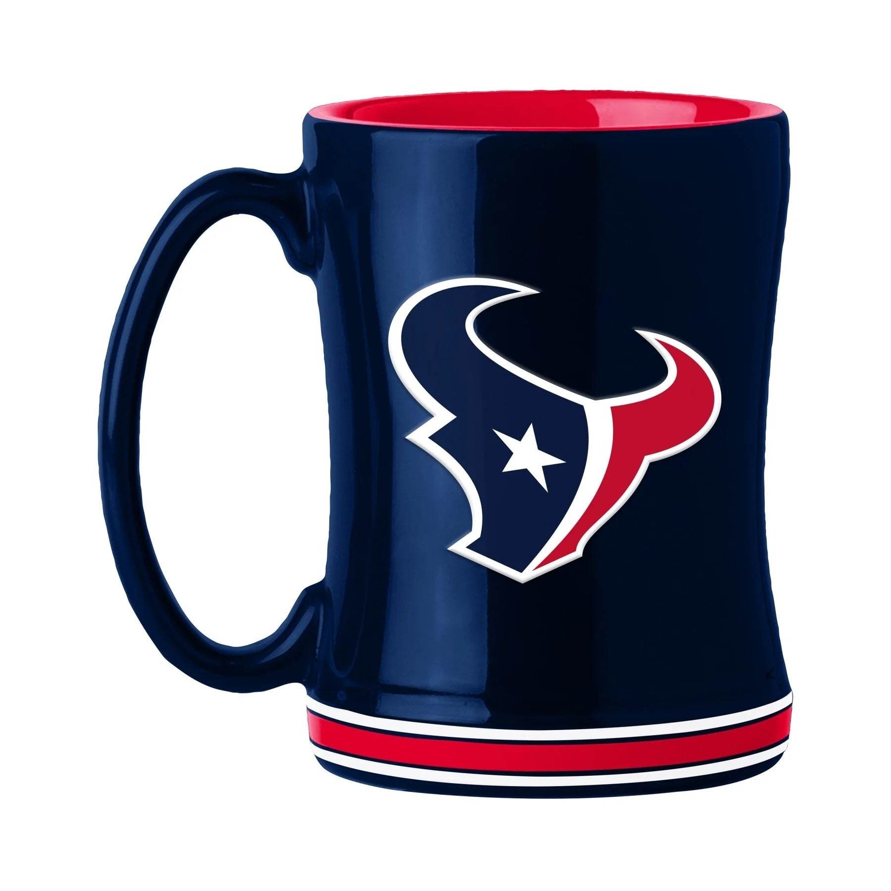 Houston Texans 14oz Sculpted Relief Coffee Mug Team Color - ToylandEU