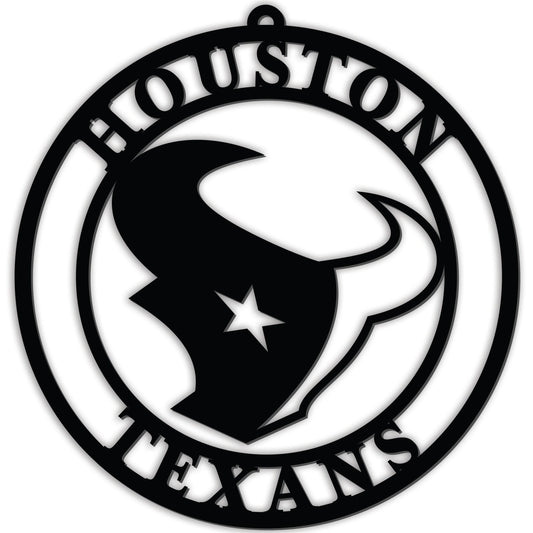 Houston Texans 16 Inch Door Hanger Sign Black PVC Decor - ToylandEU