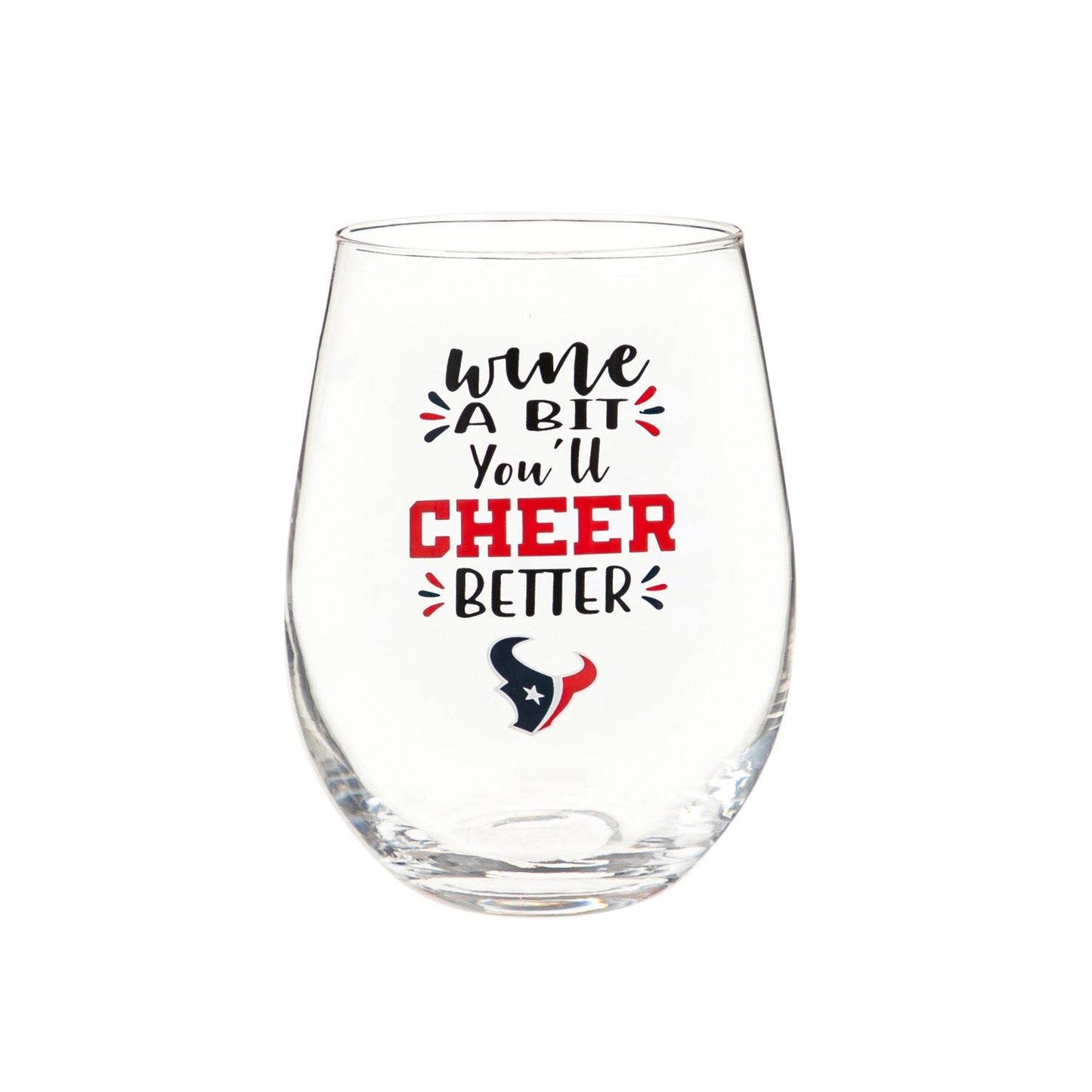 Houston Texans 17oz Stemless Wine Glass Boxed Gift - ToylandEU