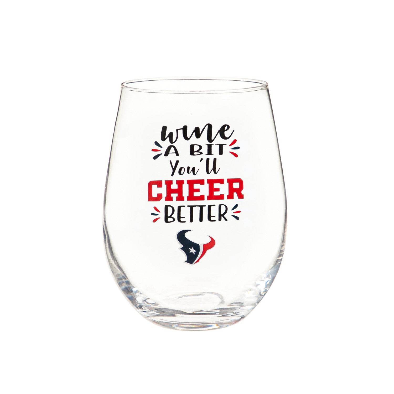 Houston Texans 17oz Stemless Wine Glass Boxed Gift - ToylandEU