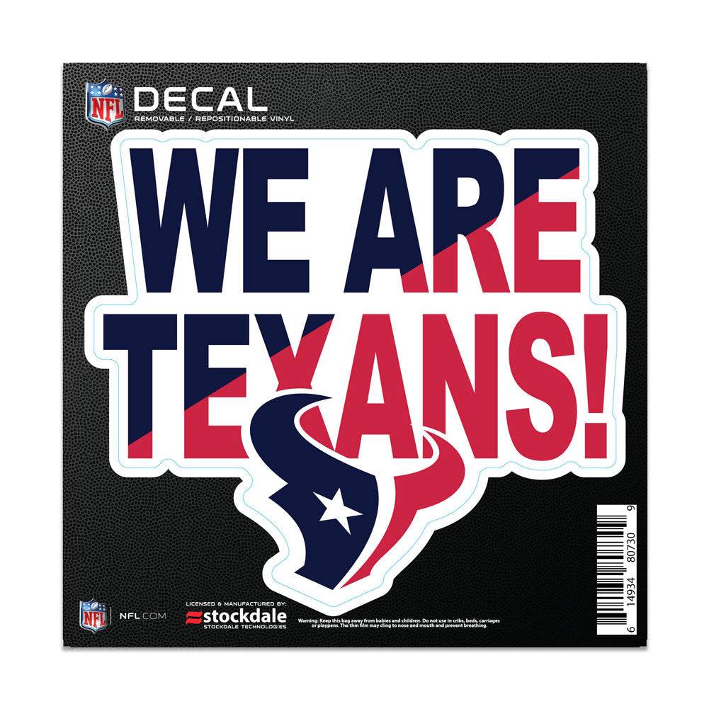 Houston Texans All Surface Vinyl Decal 6x6 Slogan Sticker - ToylandEU