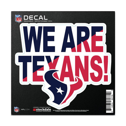 Houston Texans All Surface Vinyl Decal 6x6 Slogan Sticker - ToylandEU
