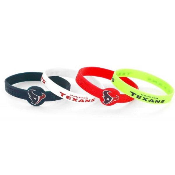 Houston Texans Bracelets 4 Pack Silicone Licensed Official - ToylandEU