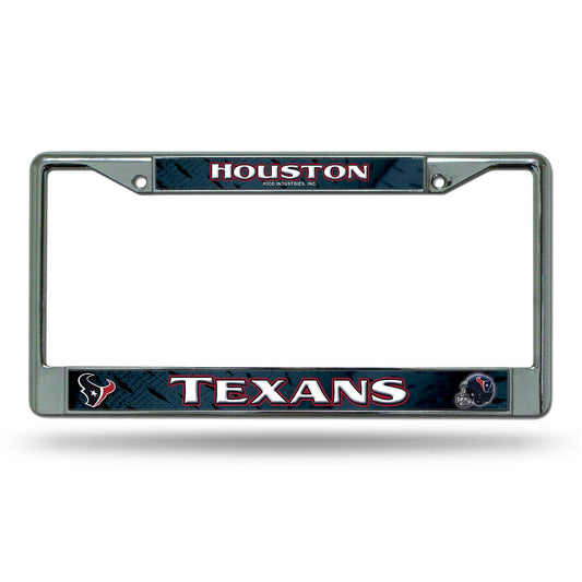Houston Texans Chrome License Plate Frame Printed Insert - ToylandEU