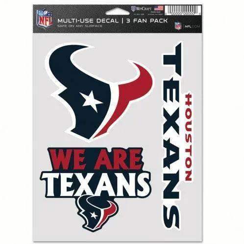  Houston Texans Decal Multi Use 3 Pack Removable Reusable -  ToylandEU™