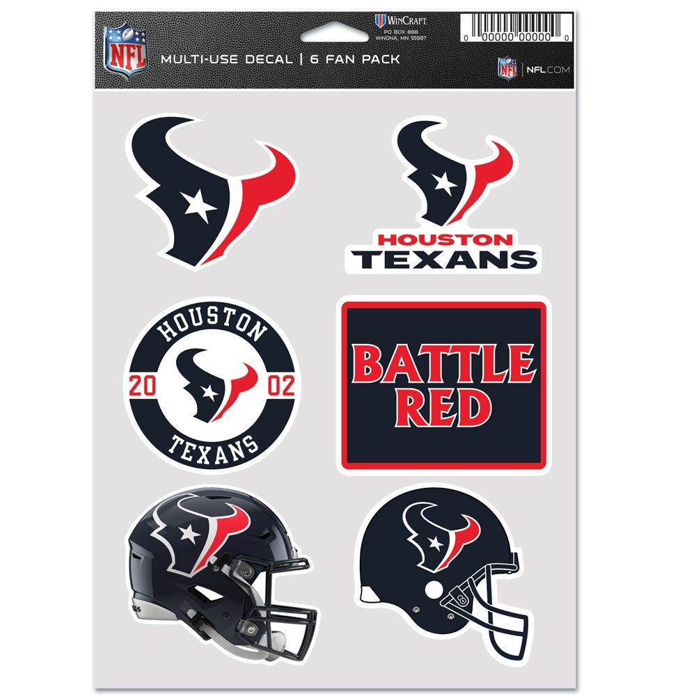 Houston Texans Decal Multi Use Fan Pack for Cars and Windows - ToylandEU
