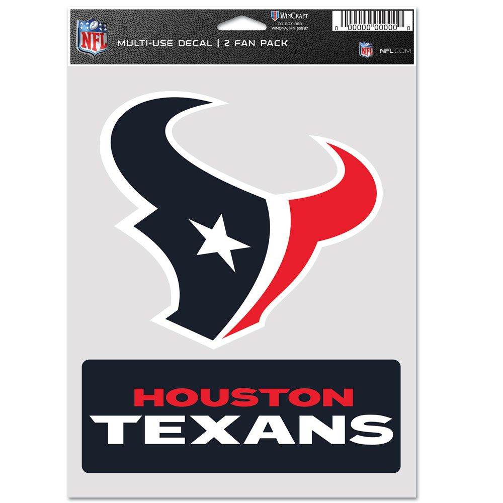 Houston Texans Decals Multi Use Fan Pack 2 Licensed Gear - ToylandEU