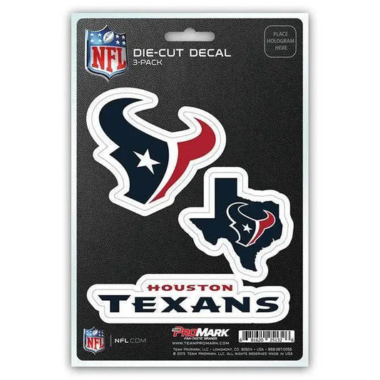  Houston Texans Die Cut Team Decals 3 Pack Premium Vinyl -  ToylandEU™