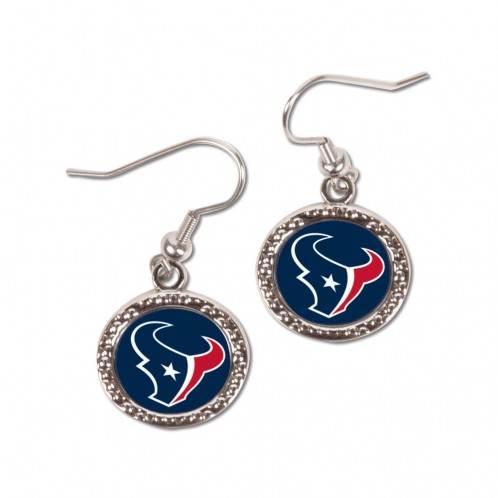 Houston Texans Earrings Round Style Special Order Licensed - ToylandEU