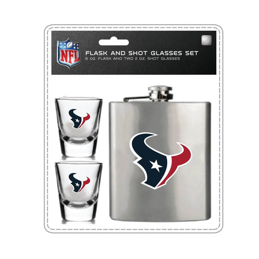 Houston Texans Flask And Shot Glass Set With Team Logo - ToylandEU